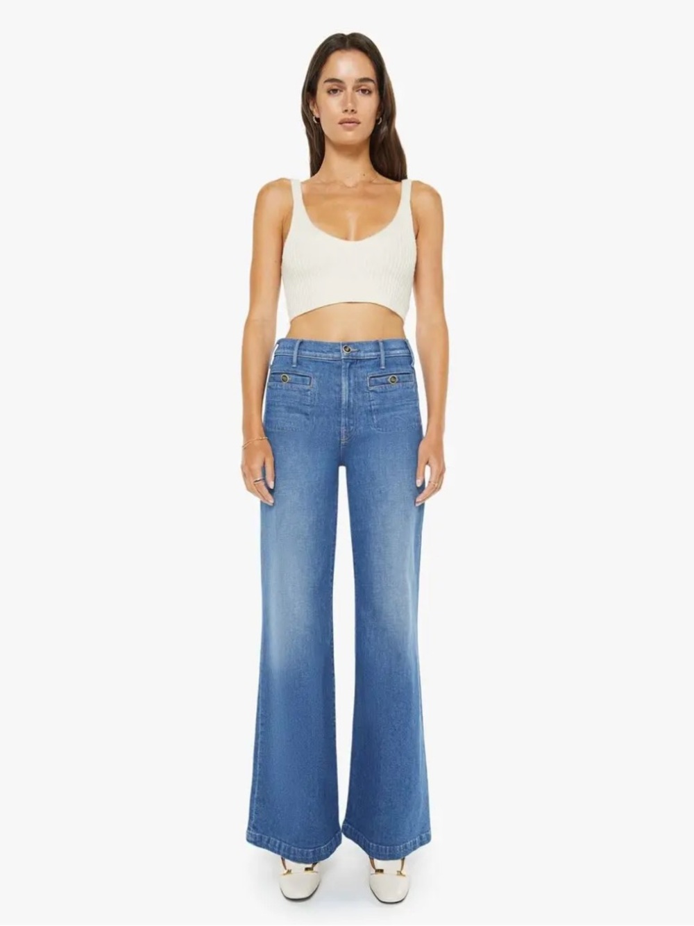 MOTHER stashed Hustler Roller Sneak Jeans NWT